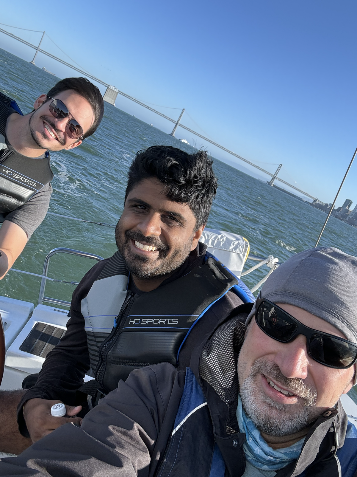 Ramblin guests smiling on the Bay